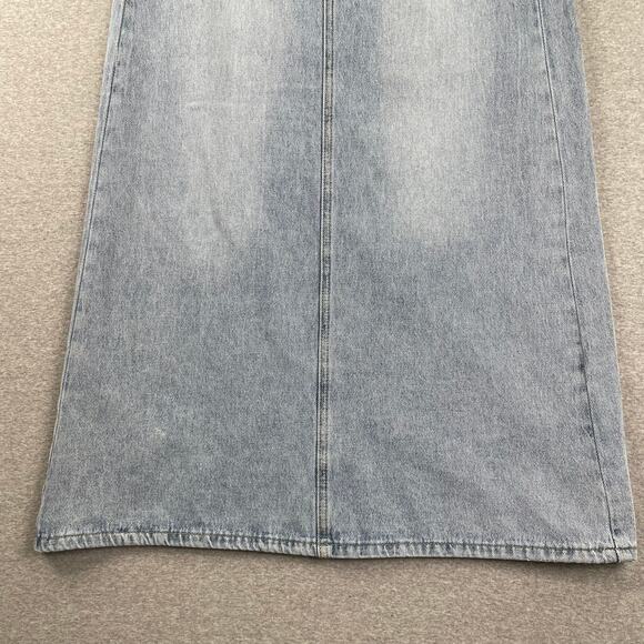 PTCL Denim Maxi Jean Skirt Womens 26 Blue Faded Light Wash Stretch Boho Western - Picture 11 of 16
